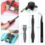 E·Durable Joycon Joystick Replacement 4-Pack 3D Replacement Joystick Analog Thumb Stick for Nintendo Switch 2 Joy-con Metal Latch Triwing Cross Screwdriver Joycon Joystick Replacement Tools