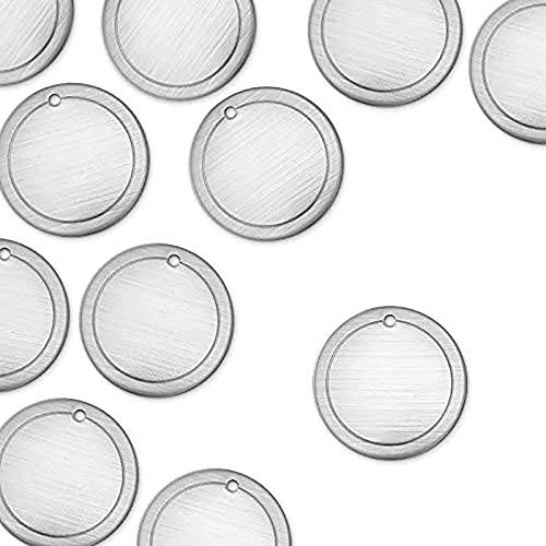 ImpressArt Border Circle 1'' Premium Metal Stamping Blanks, 24 Pieces, (Alkeme)