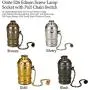 Onite 2 PCS UL Listed E26 Type 1/8 inch Pipe Thread US-Standard Screw Basic Metal Lamp Socket with Pull Chain Switch (Bronze)