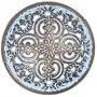 Bezelry 12 Pieces Flowery Engraving Copper Blue Openwork Metal Shank Buttons 18mm (11/16 inch)