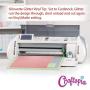 Craftopia glitter self adhesive vinyl sheets 6” x 6 “ 20 pack assortment craft vinyl for cricut silhouette cameo craft cutters, stick to glass plastic metal and more use our high tack transfer paper