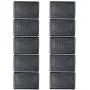Prescott Plastics 1 x 1 1/2 Inch Rectangle Black Plastic Plug End Cap (10)