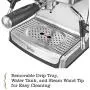 Brim 19 Bar Espresso Machine, Fast Heating Cappuccino, Americano, Latte and Espresso Maker, Milk Steamer and Frother, Removable Parts for Easy Cleaning, Stainless Steel Brim 19 Bar Espresso Machine, Fast Heating Cappuccino, Americano, Latte and Espresso Maker, Milk Steamer and Frother, Removable Parts for Easy Cleaning, Stainless Steel