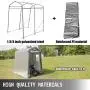 Happybuy Portable Storage Shed 6x8x7.8 ft, Shed in A Box with Roll up Door, Storage Shelter Logic Portable Garage Shelter Steel Metal Peak Roof Grey for Motorcycle Garden Patio Storage Happybuy Portable Storage Shed 6x8x7.8 ft, Shed in A Box with Roll up Door, Storage Shelter Logic Portable Garage Shelter Steel Metal Peak Roof Grey for Motorcycle Garden Patio Storage