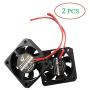 FZVAN 2Packs DC 12V 40X40X10mm 2pin 40mm 3D Printer Cooling Fan for MK7 MK8 heatsink Cass 6000 RPM Reprap Prusa I3 Repair Replacement