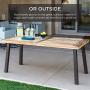 Best Choice Products 6-Person Indoor Outdoor Rustic Acacia Wood Picnic Dining Table w/Metal Finish Legs, Brown Best Choice Products 6-Person Indoor Outdoor Rustic Acacia Wood Picnic Dining Table w/Metal Finish Legs, Brown