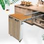 uyoyous 50 Inch Aluminum Full Extension Table Slide with 2 Silent Wheels Equalizer Slides Hardware 160 LB Capacity Heavy Duty Metal Cabinet Sliding Rails for Concealed Table Desk Kitchen Countertop