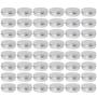 Moretoes 48 Pack 2 Oz Metal Round Tins Aluminum Tin Cans Containers with Screw Lid for Salve, Spices or Candies