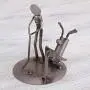Rustic Golf Tourney Auto Part Sculpture - Mexico Grey Metal Handmade Rustic Golf Tourney Auto Part Sculpture - Mexico Grey Metal Handmade