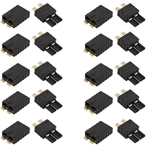 10 Pairs RC Battery Connector Plugs (Unassembled) NiMh/Lipo Battery Brushless ESC High Current Connectors for Traxxas fit Slash/Rustler/Stampede/Bandit/E Revo RC Cars