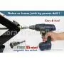 LIBRA Set of 2 Bigfoot 5000 lb 24'' RV Trailer Stabilizer Leveling Scissor Jacks w/Handle & Dual Power Drill Sockets & Hardware -Part#26044 LIBRA Set of 2 Bigfoot 5000 lb 24'' RV Trailer Stabilizer Leveling Scissor Jacks w/Handle & Dual Power Drill Sockets & Hardware -Part#26044