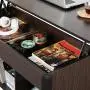 YAHEETECH Lift Top Coffee Table with Hidden Storage Compartment & Shelf, Lift Tabletop Dining Table for Living Room, 19.2-24.6in H YAHEETECH Lift Top Coffee Table with Hidden Storage Compartment & Shelf, Lift Tabletop Dining Table for Living Room, 19.2-24.6in H