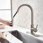 Kitchen Faucet, Kitchen Sink Faucet, Sink Faucet, Pull-Down Kitchen Faucets, Bar Kitchen Faucet, Brushed Nickel, Stainless Steel, RULIA PB1020 Kitchen Faucet, Kitchen Sink Faucet, Sink Faucet, Pull-Down Kitchen Faucets, Bar Kitchen Faucet, Brushed Nickel, Stainless Steel, RULIA PB1020