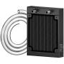 DIYhz Water Cooling Computer Radiator, 8 Pipe Aluminum Heat Exchanger Liquid Cooling Radiator Heat Sink 80mm for CPU PC Laser Water Cool System DC12V Black