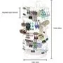5 Tiers Metal Rotating Earring Holder Organizer, TANOKY Exquisite Jewelry Display Stand Necklace Rack Holder, 220 Holes for Earrings- 14x6.3 Inch (White) 5 Tiers Metal Rotating Earring Holder Organizer, TANOKY Exquisite Jewelry Display Stand Necklace Rack Holder, 220 Holes for Earrings- 14x6.3 Inch (White)