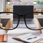 4-Pack Reading Glasses Blue Light Blocking, Fashion Square Computer Readers Women Men Clear Lens Anti UV & Glare