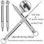 2 Pieces Keychain Titanium Telescopic toothpicks | Integrated Design Telescopic Toothpick with Titanium Protective Case Holder | Metal Pocket Toothpick Stainless Steel Toothpick 2 Pieces Keychain Titanium Telescopic toothpicks | Integrated Design Telescopic Toothpick with Titanium Protective Case Holder | Metal Pocket Toothpick Stainless Steel Toothpick