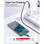 NIMASO USB C to USB C Cable 60W 3-Pack(6.6ft+3.3ft+1ft),Type C PD Fast Charging Cable Braided Cord Compatible with Galaxy S21/S21+/S20+Ultra,MacBook Pro/Air 2020,iPad Pro2020/2018,Google Pixel 3/4a XL