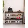 Shoe Rack, 4-Tier Shoe Shelf, Industrial Shoe Storage Organizer with 3 Metal Mesh Shelves and Large Surface for Bags, Ideal for Entryway, Hallway, Closet, Bedroom, Garage Easy Assembly, Fits 12 Shoes Shoe Rack, 4-Tier Shoe Shelf, Industrial Shoe Storage Organizer with 3 Metal Mesh Shelves and Large Surface for Bags, Ideal for Entryway, Hallway, Closet, Bedroom, Garage Easy Assembly, Fits 12 Shoes