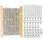 ZCNest 32.8 Ft(10m) Rhodium Flat Curb Chains for Jewelry Making Set, with Lobster Clasps+Jump Rings+Pinch Bails, Cable Link Craft Chain Findings for Necklace Bracelet DIY 2065-B ZCNest 32.8 Ft(10m) Rhodium Flat Curb Chains for Jewelry Making Set, with Lobster Clasps+Jump Rings+Pinch Bails, Cable Link Craft Chain Findings for Necklace Bracelet DIY 2065-B