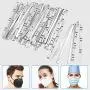 100 PCS Nose Bridge Strips for DIY Mask, 90MM Aluminum Strips Nose Wire, Self Adhesive Metal Flat Nose Clips Nose Bridge Bracket DIY Wire for Sewing Crafts