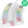 Vremi Clothes Hangers 20 Pack - Non Slip Ultra Slim Plastic Hanger Set with Secure Grip Strips and Durable Chrome Metal Hooks - Gray and Multi Color Vremi Clothes Hangers 20 Pack - Non Slip Ultra Slim Plastic Hanger Set with Secure Grip Strips and Durable Chrome Metal Hooks - Gray and Multi Color