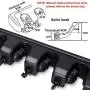 Mop and Broom Holder Wall Mount Heavy Duty Broom Holder Wall Mounted Broom Organizer Home Garden Garage Storage Rack 5 Position with 6 Hooks (Black)