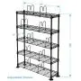 Atlantic Maxsteel 5 Tier Shelving - Heavy Gauge Steel Wire Media Shelving for 275 CDs,152 DVDs, Blu-ray or Games PN3010 in Black