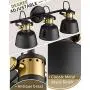Autelo 3-Light Bathroom Vanity Light Fixture Over Mirror with Black Metal Shade W3700-3 BK
