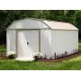 Arrow LX1014 10 x 14 ft. Barn Style Galvanized Taupe/Eggshell Steel Storage Shed