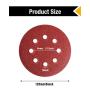 Sanding Discs 72 PCS Hook and Loop 5 in Sanding Disc 5 Inch 8 Hole Sandpaper Orbital Sander Pads 40/60/80/120/180/240/320 Grits