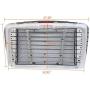 Chrome Front Bumper Hood Grill Radiator Grille with Bug Screen Replacement For Freightliner Cascadia 2008-2016