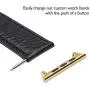 Spring Bar Watch strap connector Stainless Steel Adapter Replaceable Metal Connection Adapter Connection Watch Strap with Replacement Tool Compatible with Apple Watch Band 42mm 44mm（Silver-4 Pair）