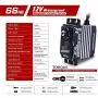 AGFRC 66KG-IP67-Waterproof Digital-Servo High-Torque Programmable - 12V Full Metal Gear Brushless Servo for 1/8 1/10 RC Models, Control Angle 180° (SA86BVMW&AGF-SPV2)