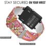 MoKo Band Compatible with Garmin Vivoactive, Soft Silicone Replacement Fitness Bands Wristbands with Metal Clasps fit Vivoactive/Vivoactive Acetate Sports GPS Smart Watch - Daisy Totem