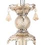 Ridgeyard 25.6 x 35.4 Inch Modern Luxurious 10 Lights K9 Crystal Chandelier Candle Pendant Lamp Living Room Ceiling Lighting for Dining Bedroom Hallway Entry (Cognac/Champagne Color)