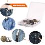 16 Sets Replacement Removable Jean Buttons Kit 17mm/20mm No Sew Adjustable Instant Button Metal Jeans Button for Any Jeans Pants Waist Tighten (Each 8 Sets for 17mm and 20mm)