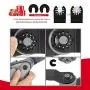 Oscillating Saw Blades 25 PC Metal Wood Multitool Blades Quick Release Cutting Blade Fit Dewalt Milwaukee Dremel Chicago Rockwell Fein Bosch Multimaster Makita Oscillating Saw Blades 25 PC Metal Wood Multitool Blades Quick Release Cutting Blade Fit Dewalt Milwaukee Dremel Chicago Rockwell Fein Bosch Multimaster Makita