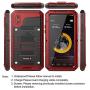 Beasyjoy iPhone Xs Case iPhone X/10 Metal Case Heavy Duty Alloy Cover Screen Full Body Protection Waterproof Shockproof DropProof Rugged Durable Defender for Outdoor Sports Red