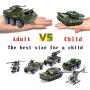 23 Pack Die-cast Military Vehicles Sets,6 Pack Assorted Alloy Metal Army Models Car Toys,16 Pack Soldier Army Men,1 Playmat,Mini Army Toy Tank,Panzer,Anti-Air Vehicle,Helicopter Playset for Kids Boys