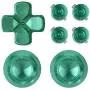 eXtremeRate Green Metal Buttons for Playstation 4 Controller, Aluminum Analog Thumbsticks & Bullet Buttons & D-pad Replacements Kits for PS4 Slim Pro Controller