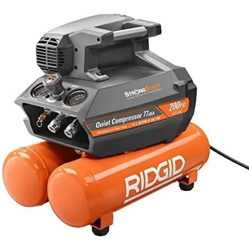 RIDGID 200 psi 4.5 Gal. Electric Quiet Compressor (Orange)