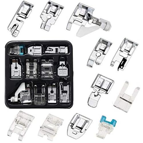 Presser Feet Set 11Pcs Snap On Sewing Machine Foot for Brother Singer Janome Babylock Kenmore Low Shank Sewing Machine Use