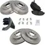 Front & Rear Posi Metallic Disc Brake Pads Rotors Shoes & Drum Kit Set for Civic