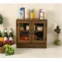 TQVAI Bamboo 2 Tier Bread Box with Clear Window and Cutlery Tray Double Layer Bread Storage Kitchen Countertop Bread Holder - Assembly Required, Retro Brown