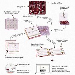 Madam Sew Presser Foot Set 32 PCS - The ONLY Sewing Machine Presser Foot Kit with Manual, DVD and Deluxe Storage Case with Numbered Slots for Easy and Neat Organization