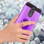 ZTE ZMAX One (Z719DL)/ZTE Grand X4/ZTE Blade Spark Z971 Case with HD Phone Screen Protector,Ymhxcy 360 Degree Rotating Ring & Bracket Dual Layer Resistant Back Cover for ZTE Grand X 4 Z956-ZH Purple
