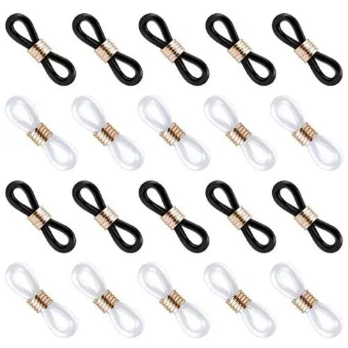 Jdesun 20 Pieces Eyeglass Chain Ends,Adjustable Rubber Ends Connectors for Eye Glasses Holder Necklace Chain Jdesun 20 Pieces Eyeglass Chain Ends,Adjustable Rubber Ends Connectors for Eye Glasses Holder Necklace Chain