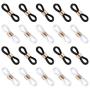 Jdesun 20 Pieces Eyeglass Chain Ends,Adjustable Rubber Ends Connectors for Eye Glasses Holder Necklace Chain