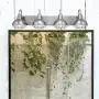 Kira Home Liberty 36'' 4-Light Modern Industrial Vanity/Bathroom, Kitchen Light + Metal Cage Shades, Brushed Nickel Finish